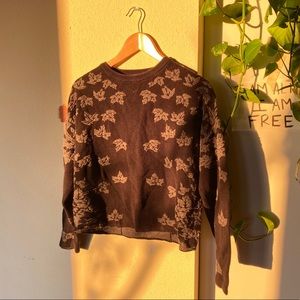 ZARA black and grey woven sweatshirt